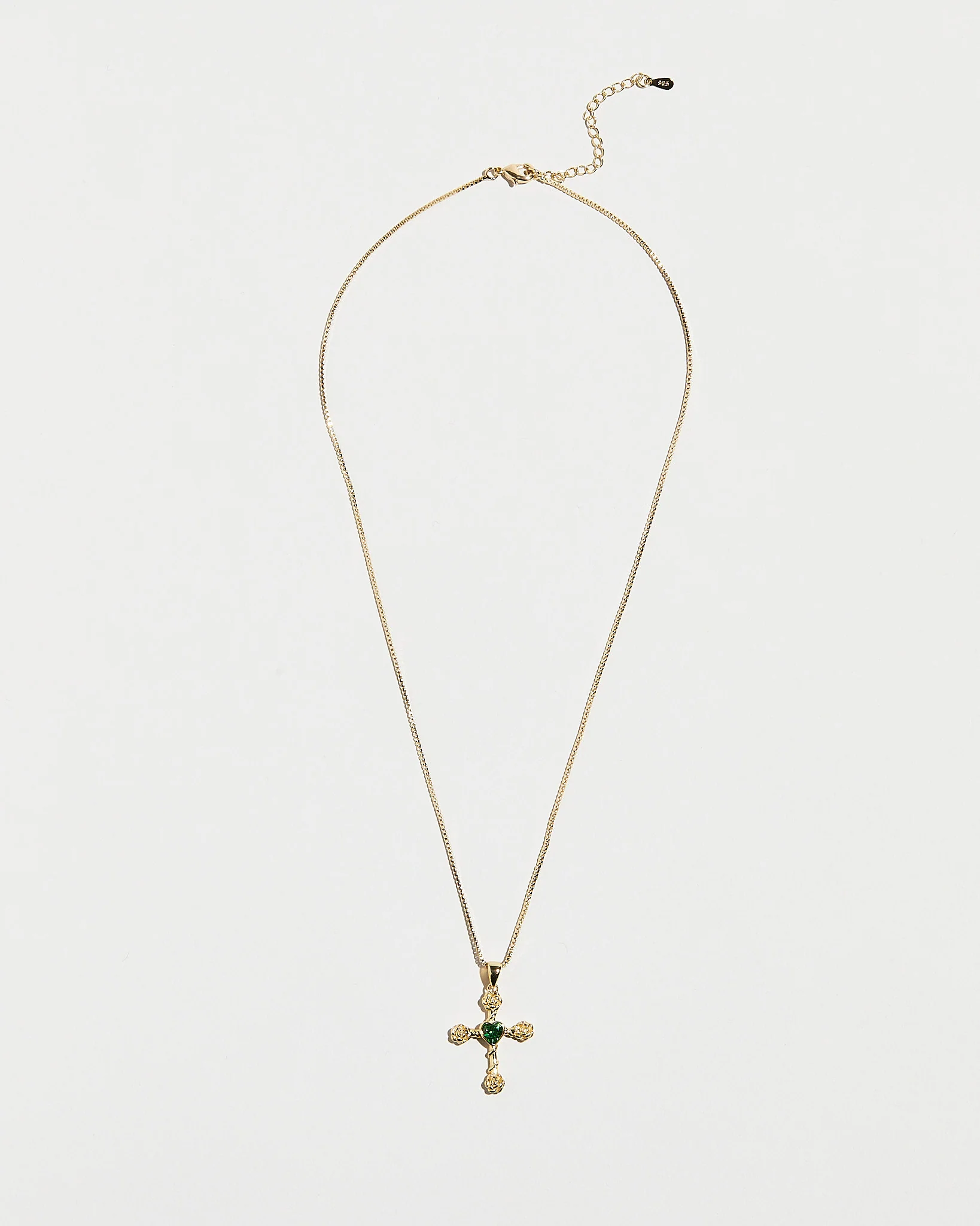 The Emerald Heart Cross Necklace - Image 5